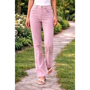 Free People CRVY Karma Cord Flare Jeans Lilac Smoke S